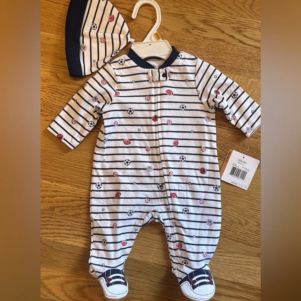 Little Me Newborn Sports Outfit Matching Set NWT - Picture 1 of 1